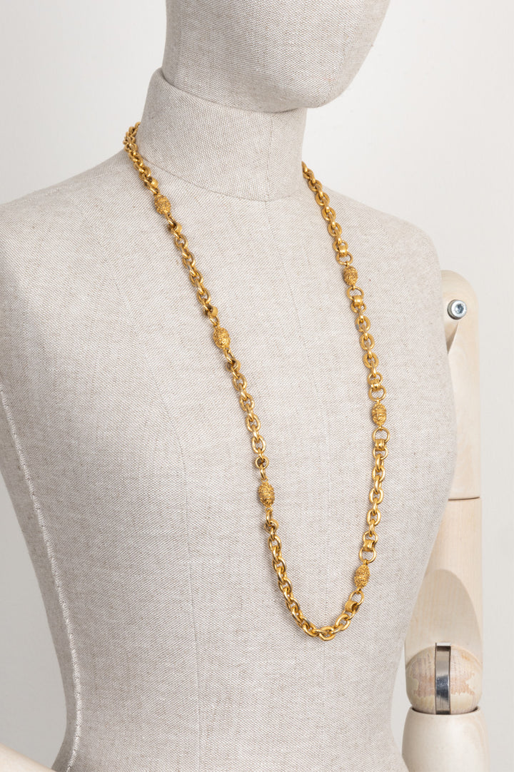 CHANEL Necklace Gold Plated 94A