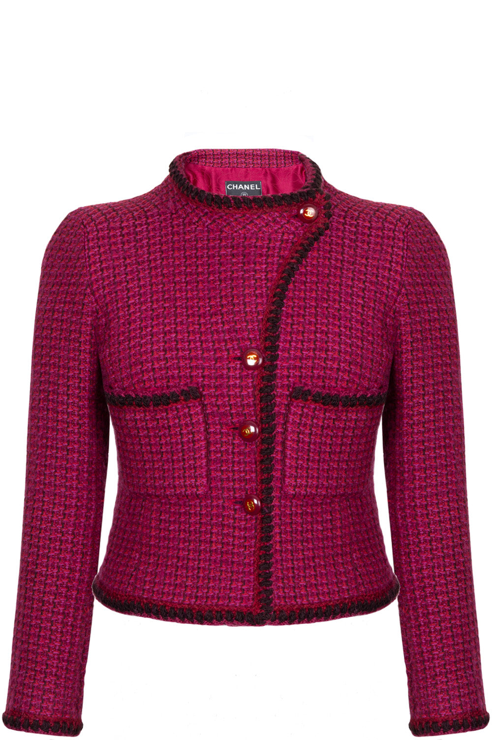 CHANEL Tweed Asymmetric Jacket Purple