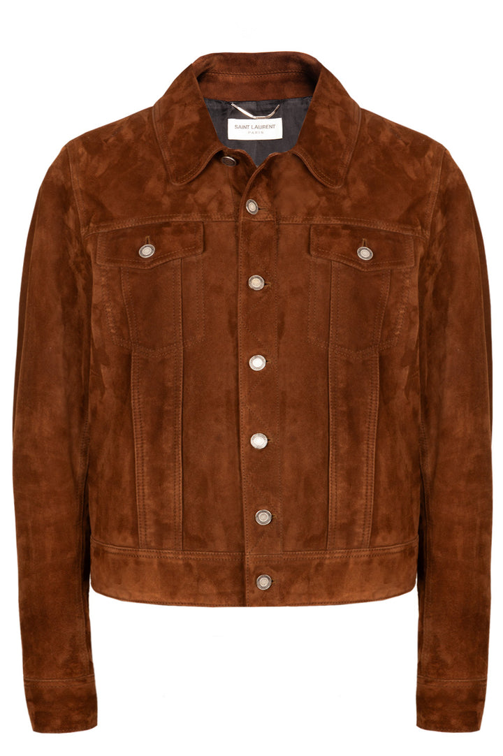 SAINT LAURENT Men's Jacket Suede Brown