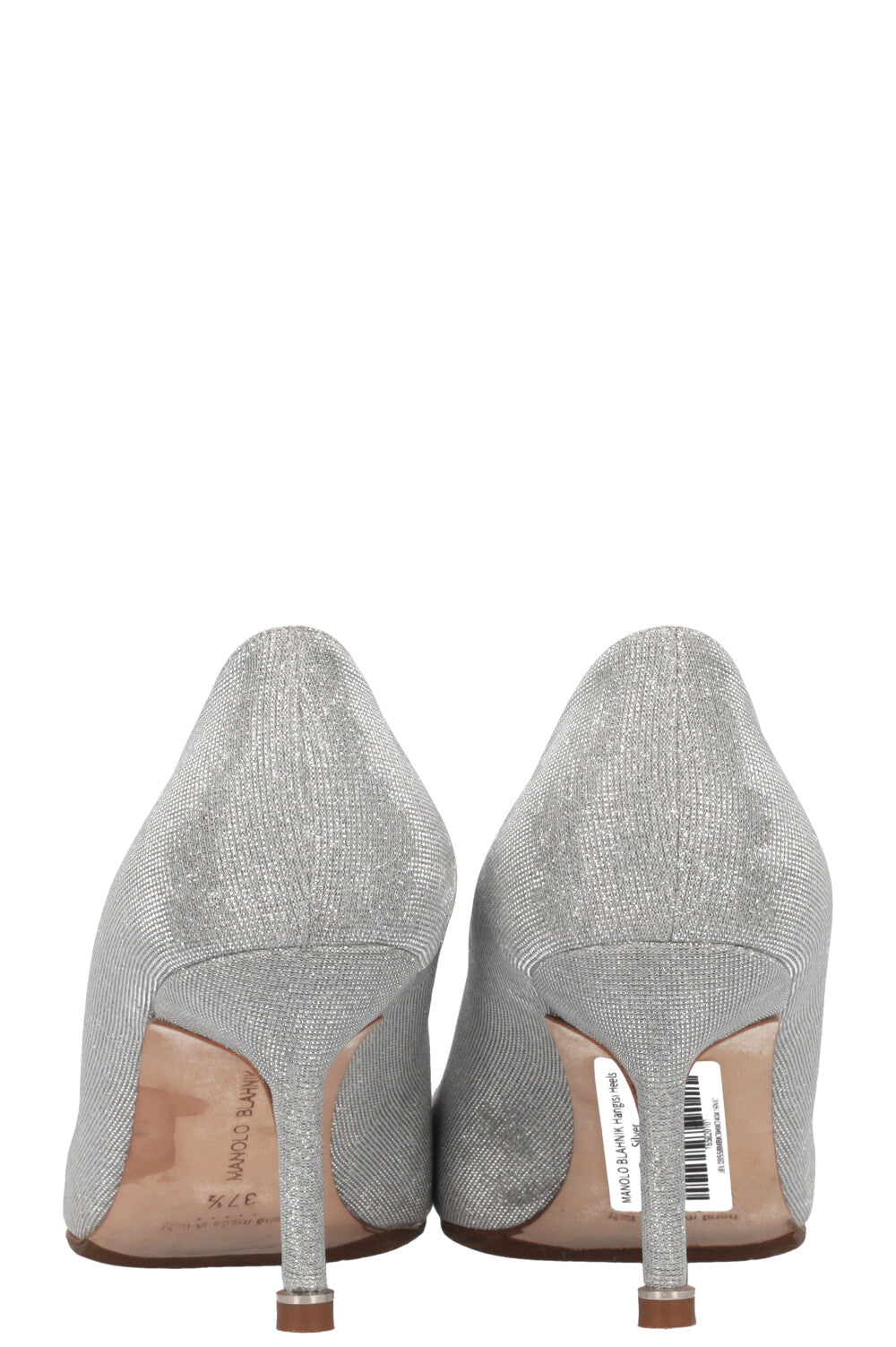 MANOLO BLAHNIK Hangisi Heels Silver