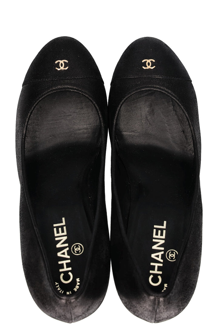 CHANEL Heels Leather Black