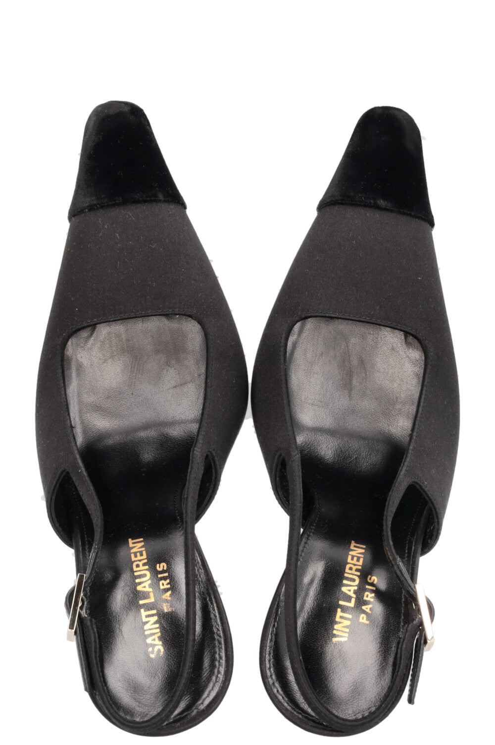 SAINT LAURENT Ines Slingback Heels Black