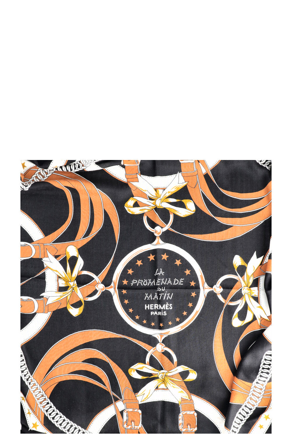 HERMÈS La Promenade Du Matin 140 Cashmere Scarf Black