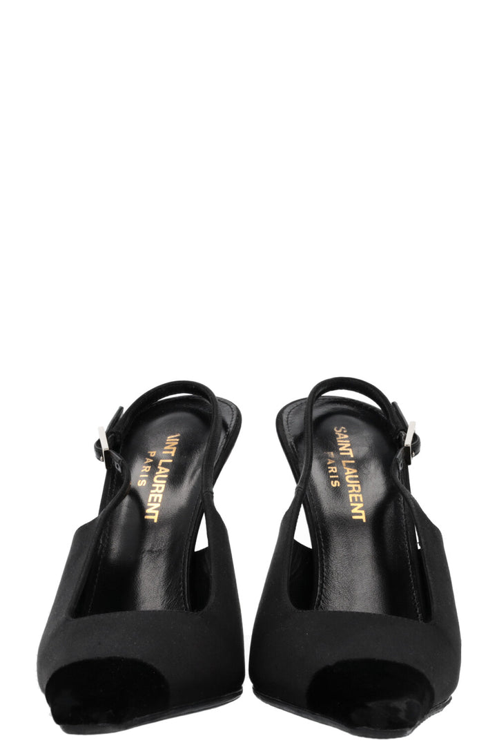 SAINT LAURENT Ines Slingback Heels Black