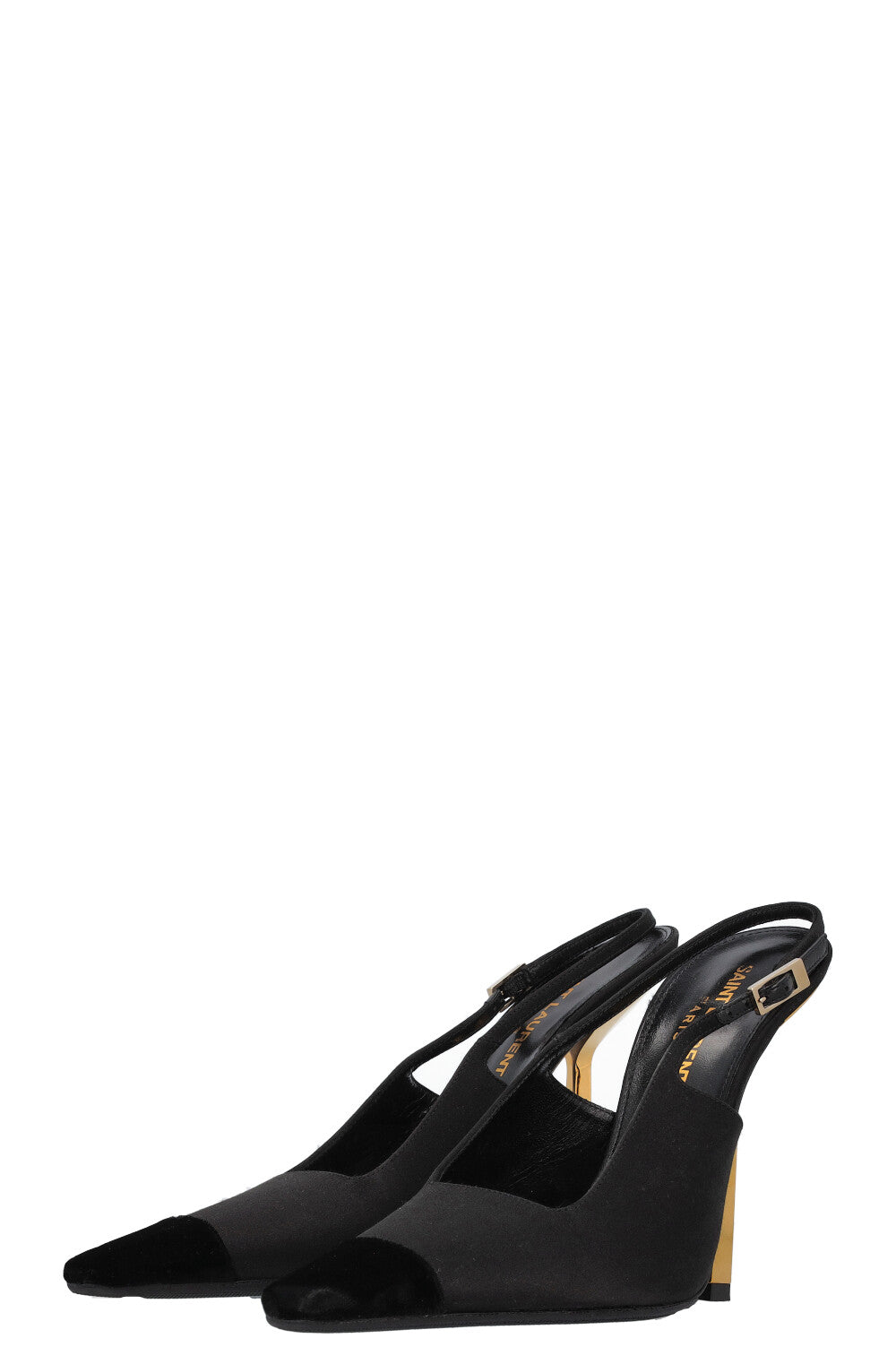 SAINT LAURENT Ines Slingback Heels Black