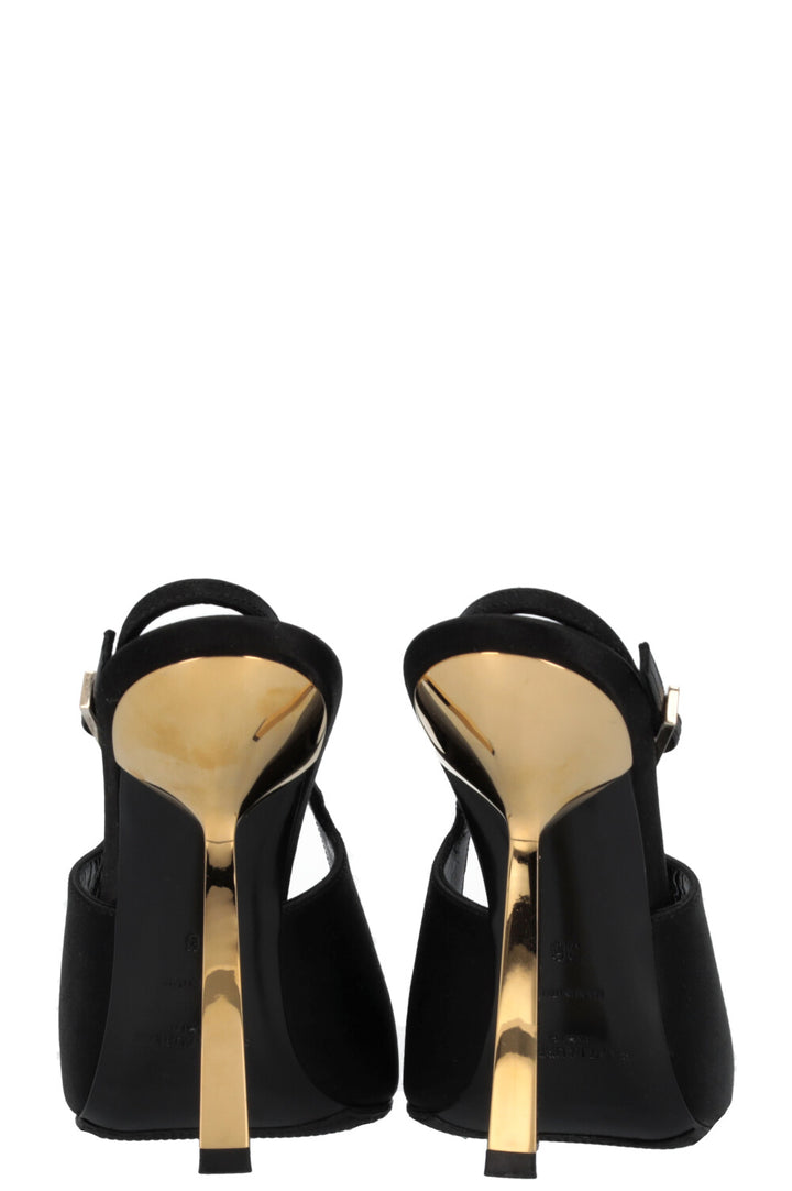 SAINT LAURENT Ines Slingback Heels Black