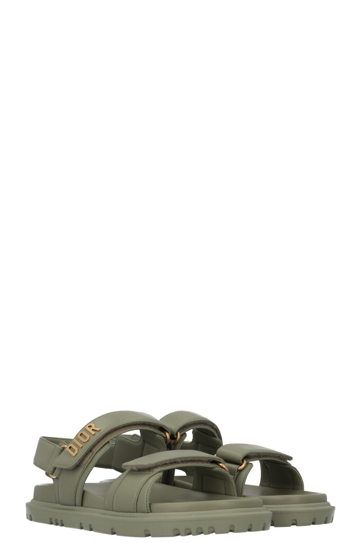 CHRISTIAN DIOR Dioract Sandals Pastel Peyote Green