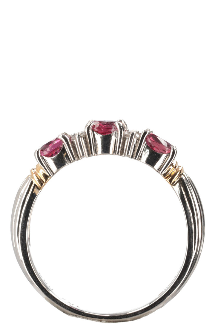 VINTAGE JEWELRY Ruby Diamond Ring Platin