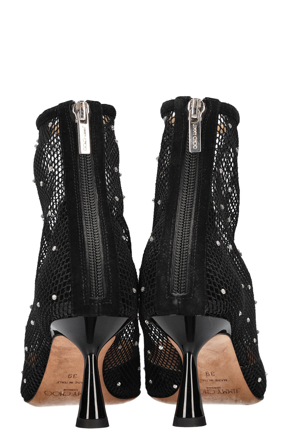 JIMMY CHOO Kix Ankle Boots Crystal & Net