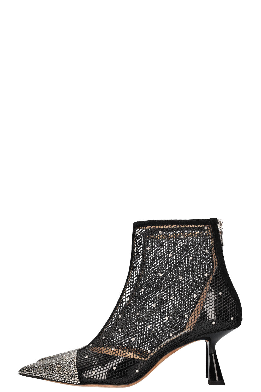 JIMMY CHOO Kix Ankle Boots Crystal & Net