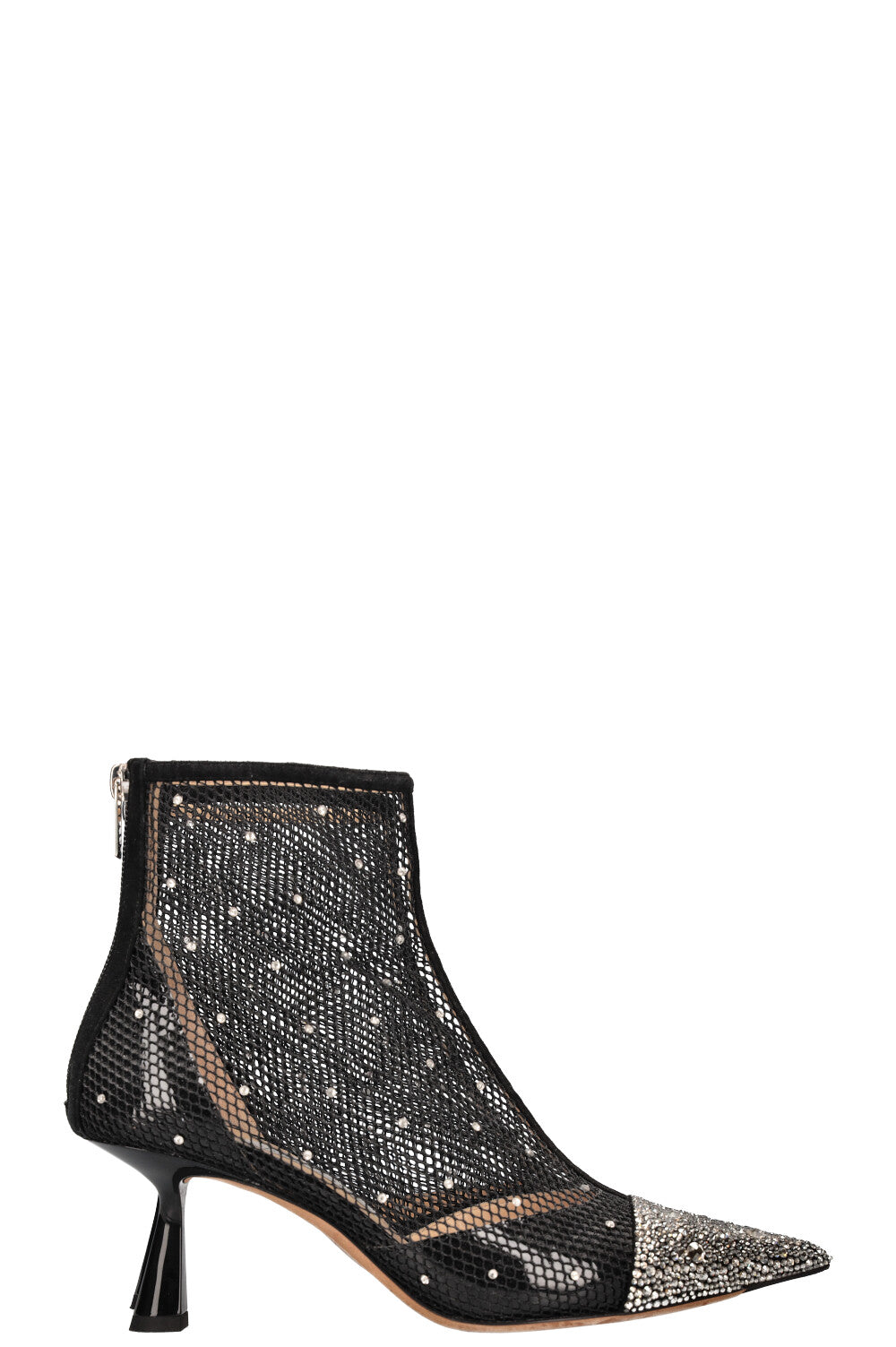 JIMMY CHOO Kix Ankle Boots Crystal & Net