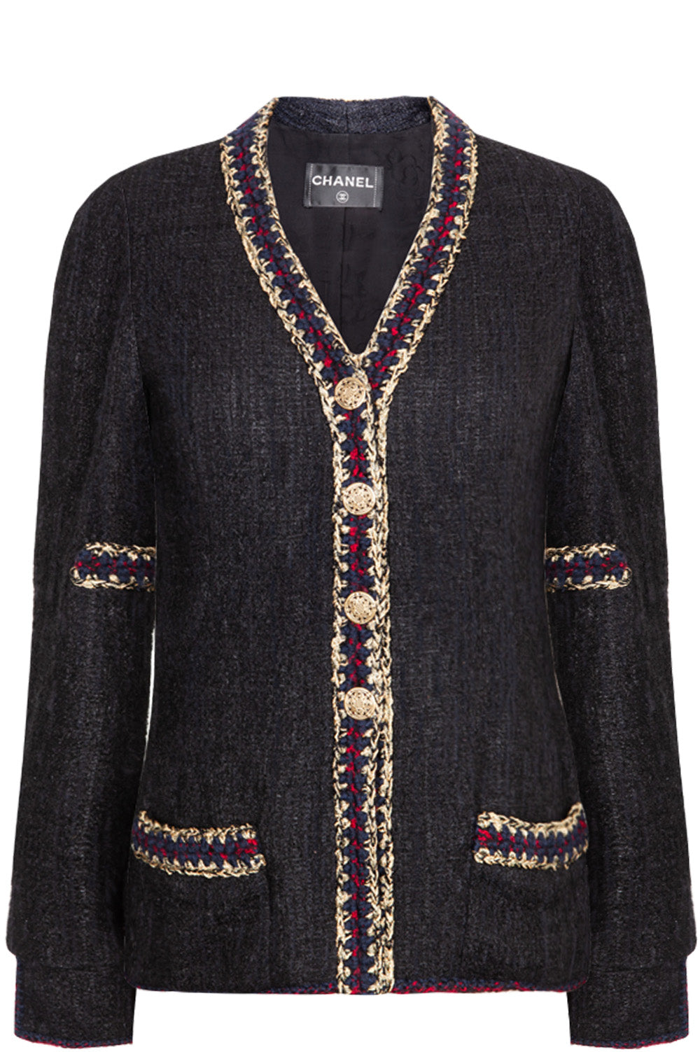 CHANEL Tweed Jacket Black Paris-Shanghai Prefall 2011