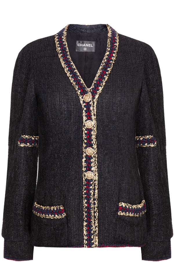 CHANEL Veste en tweed Noir Paris-Shanghai Prefall 2011