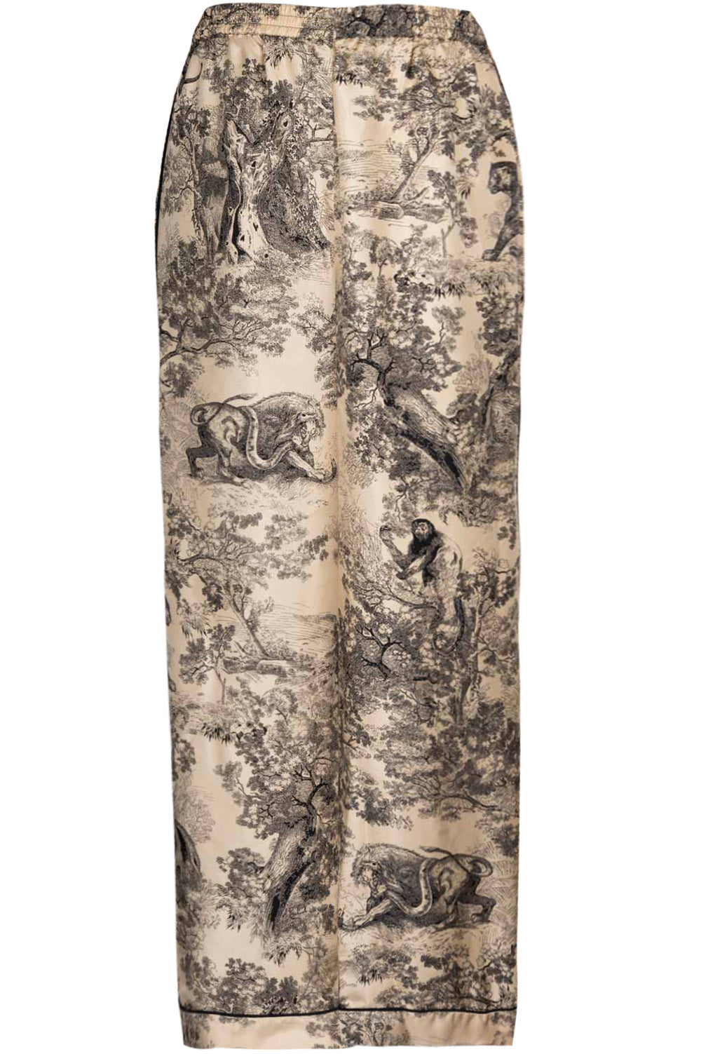 CHRISTIAN DIOR Chez Moi Pants Toile de Jouy Motif Silk Beige