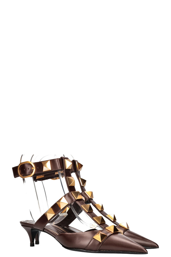 VALENTINO Roman Stud Heels Brown