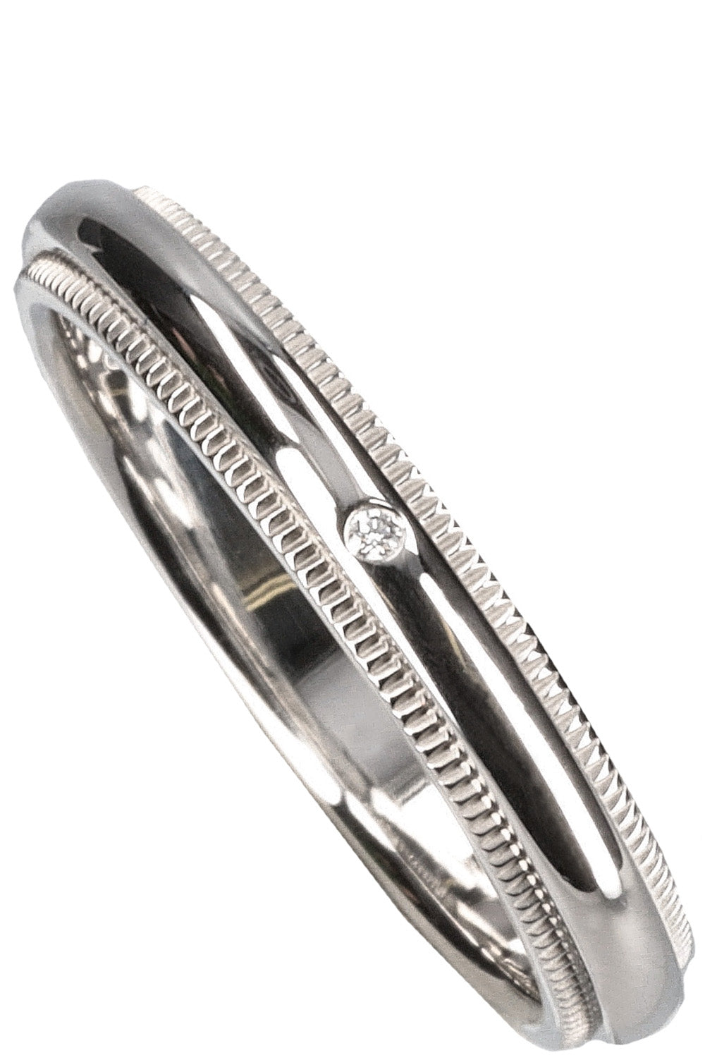 TIFFANY&CO Millegrain Ring Diamond Platinum