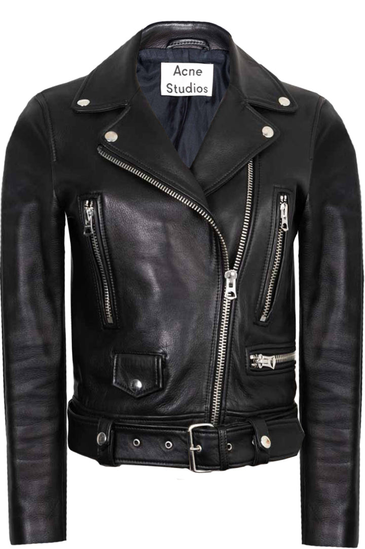 ACNE STUDIOS Leather Biker Jacket Black