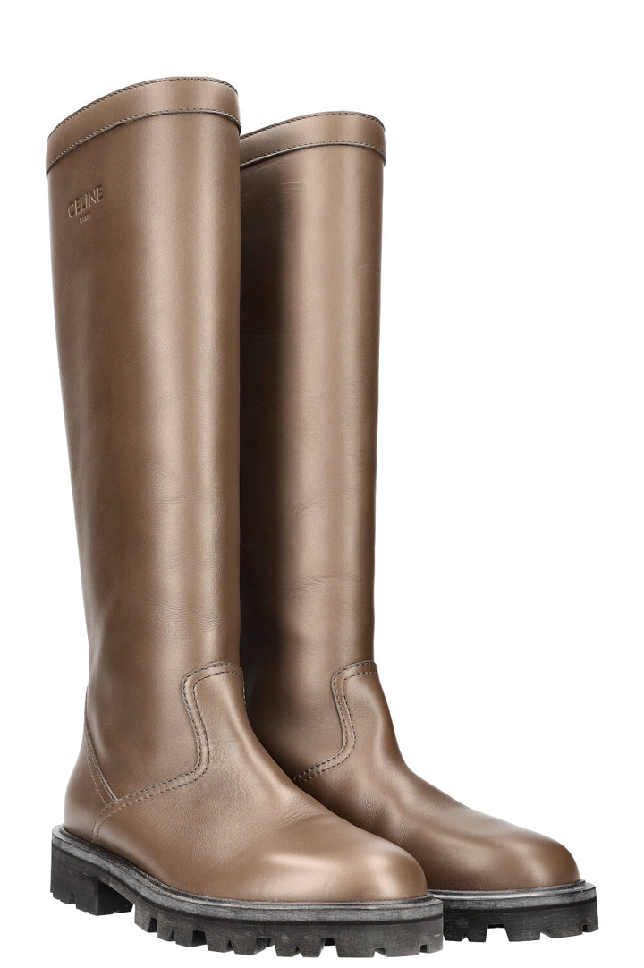 CELINE Riding Boots Khaki