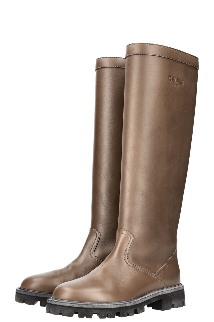 CELINE Riding Boots Khaki