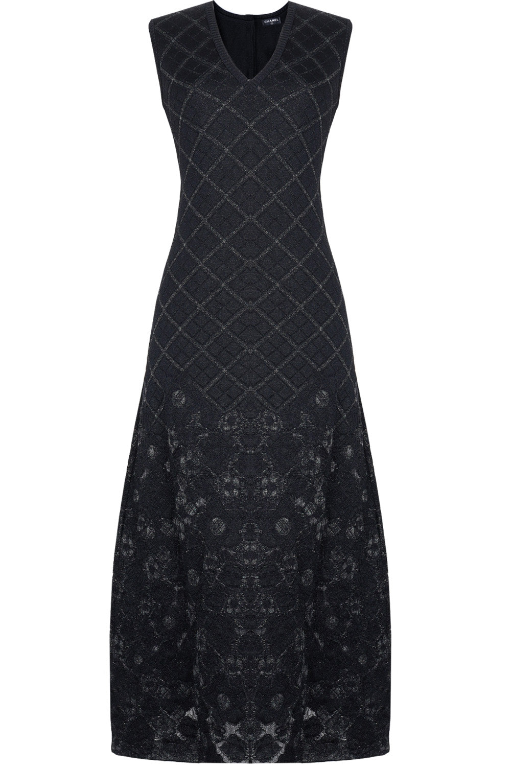 CHANEL Knit Dress Floral Lurex Black – REAWAKE
