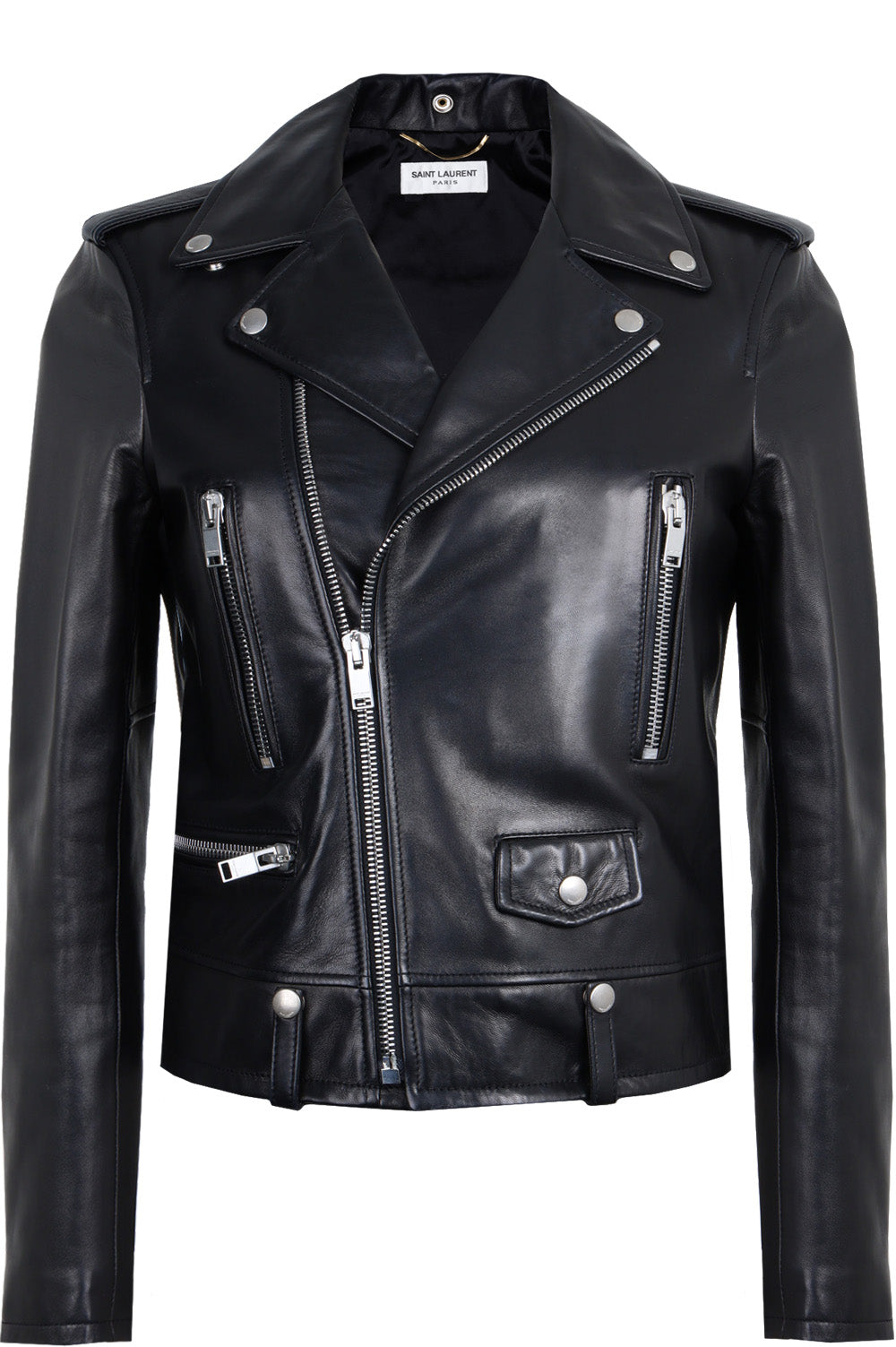 SAINT LAURENT Biker Leather Jacket Black