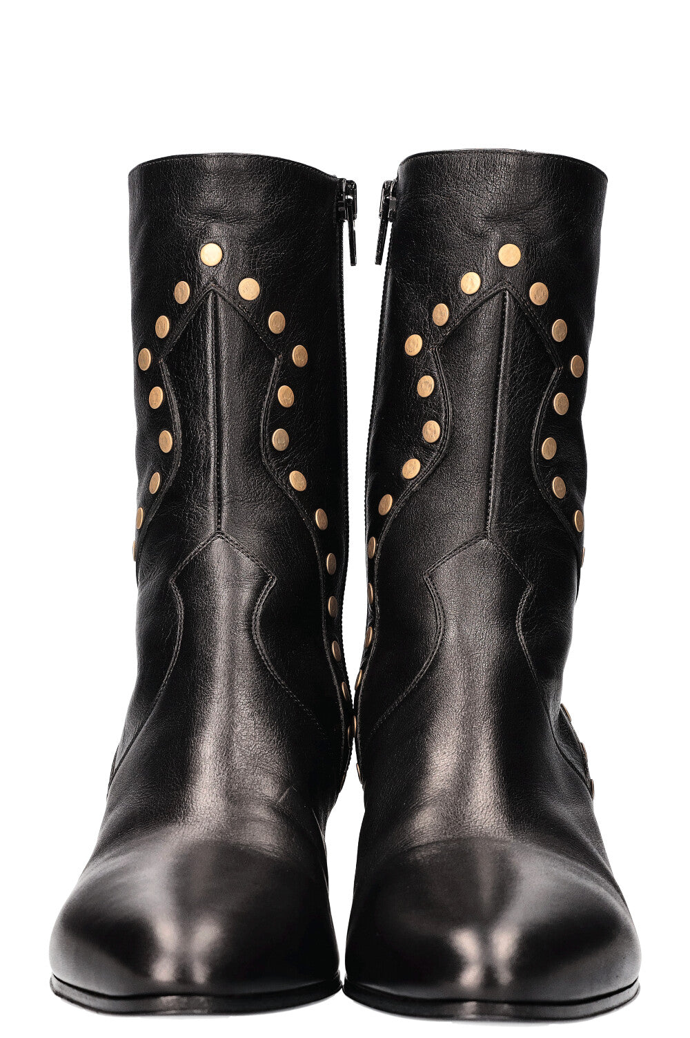CELINE Cowboy Boots Studs Black
