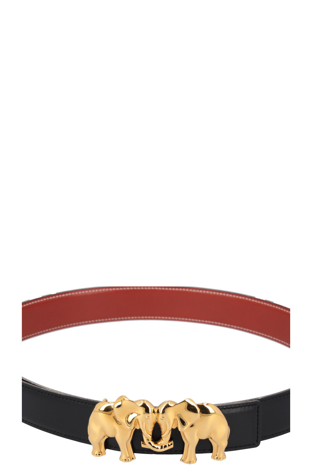 HERMÈS Belt Leather Black with Elephant Buckle – REAWAKE display picture 3