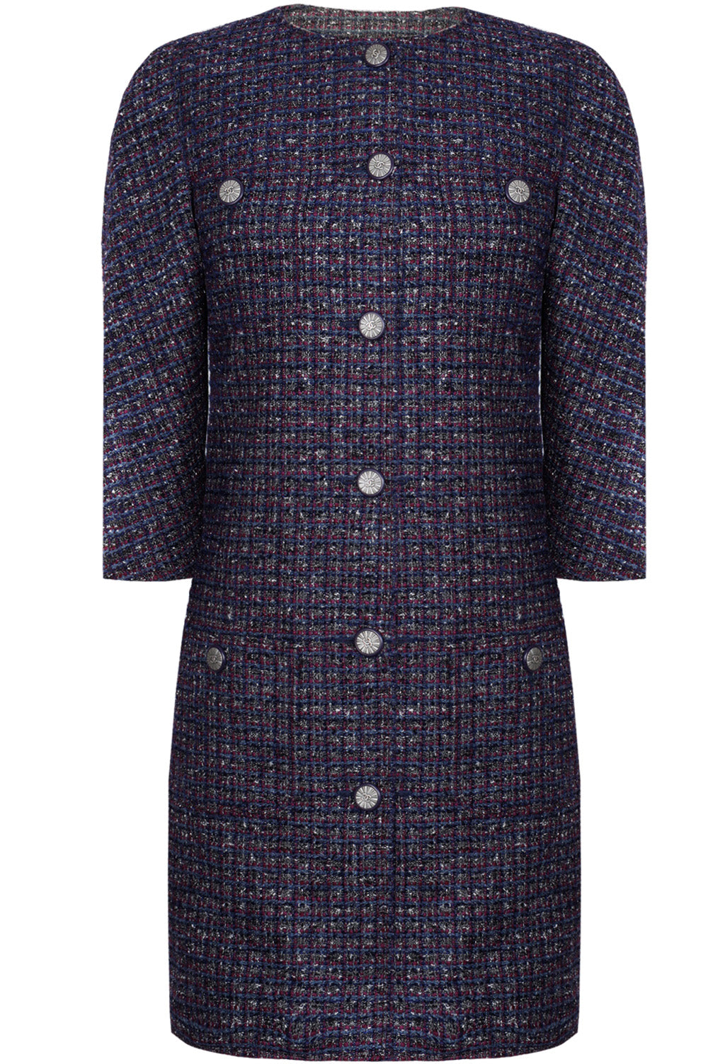 CHANEL 2014 Tweed Coat Purple