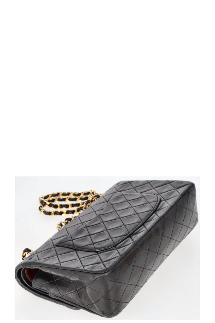 CHANEL Vintage Double Flap Bag Medium Black