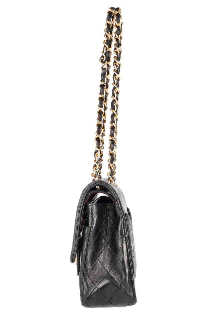 CHANEL Vintage Double Flap Bag Medium Black