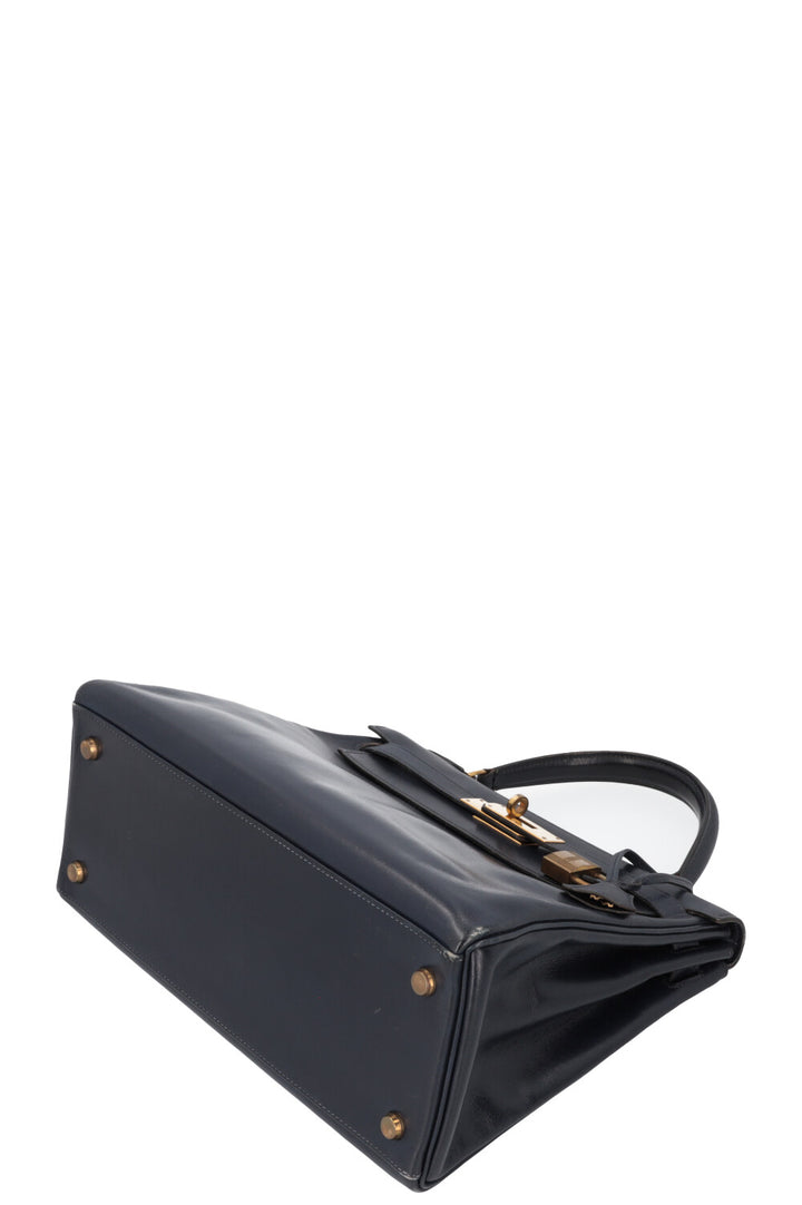 HERMÈS Kelly 28 Box Bleu