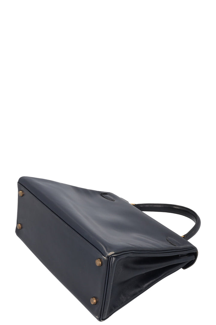 HERMÈS Kelly 28 Box Bleu