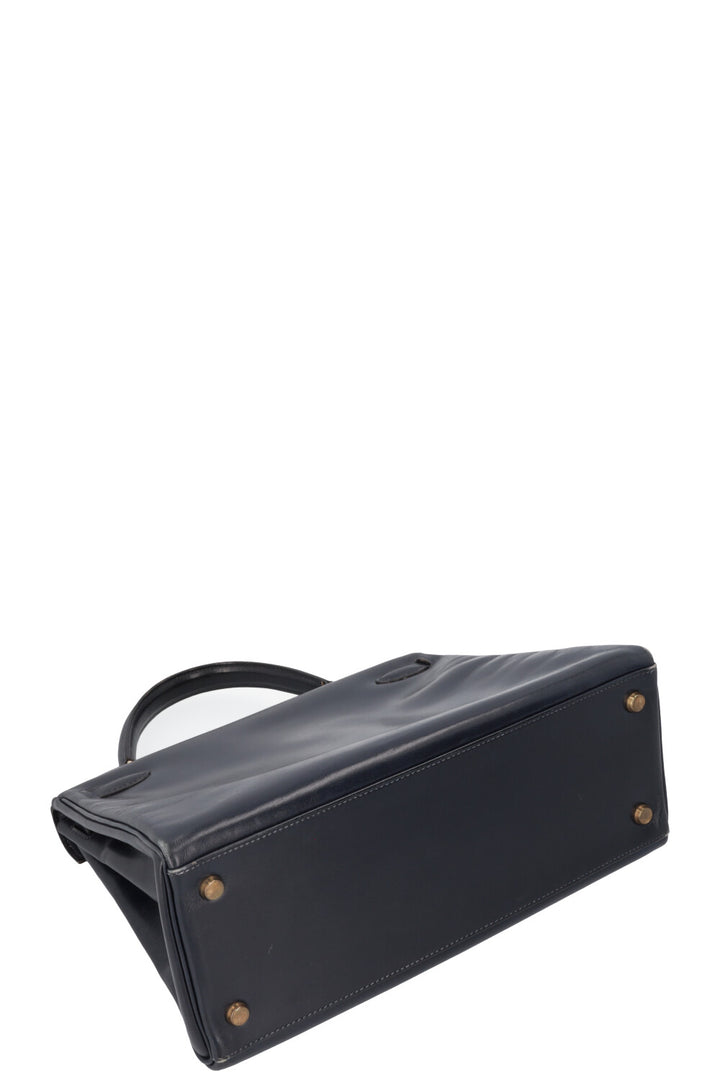 HERMÈS Kelly 28 Box Bleu