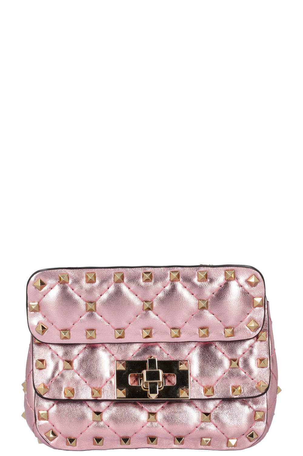 VALENTINO Rockstud Spike Mini Bag Meatllic Pink