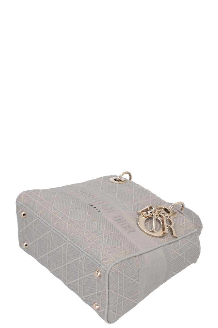 CHRISTIAN DIOR Lady D-Lite Bag Medium Grey