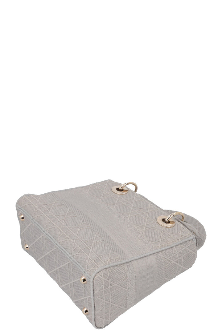CHRISTIAN DIOR Lady D-Lite Bag Medium Grey