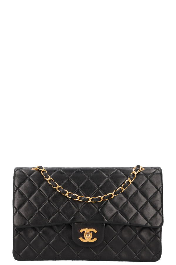 CHANEL Vintage Double Flap Bag Medium Black