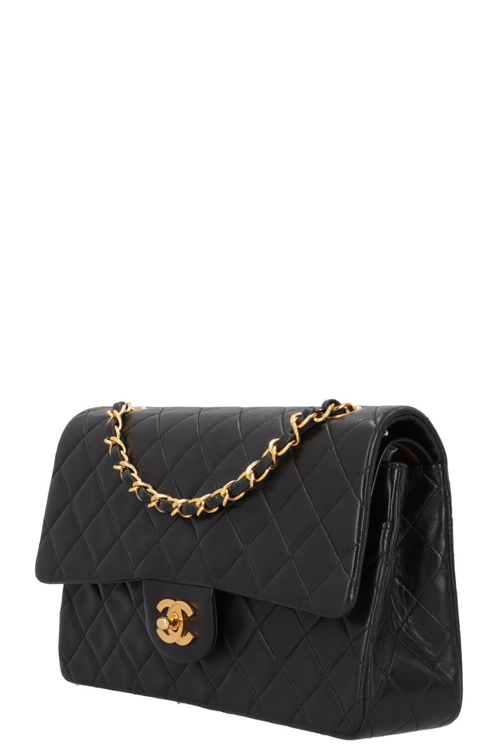 CHANEL Vintage Double Flap Bag Medium Black
