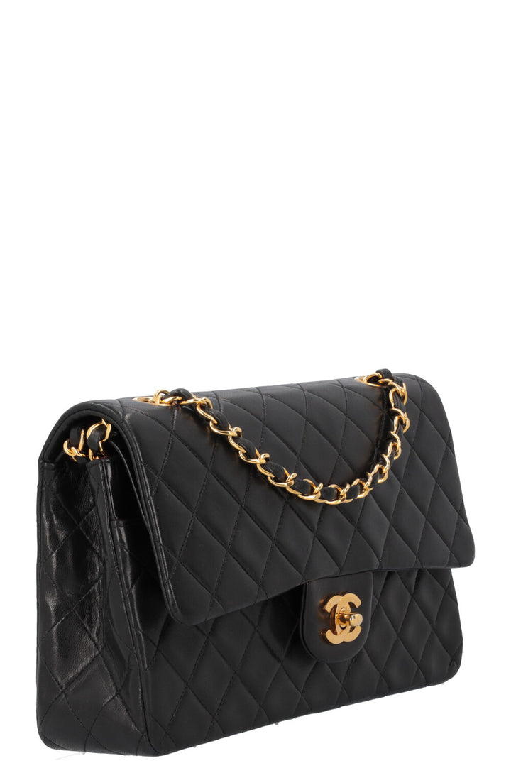 CHANEL Vintage Double Flap Bag Medium Black