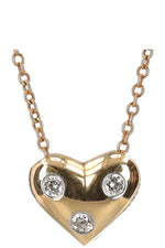 TIFFANY&CO. Heart Necklace Gold Platin Diamonds