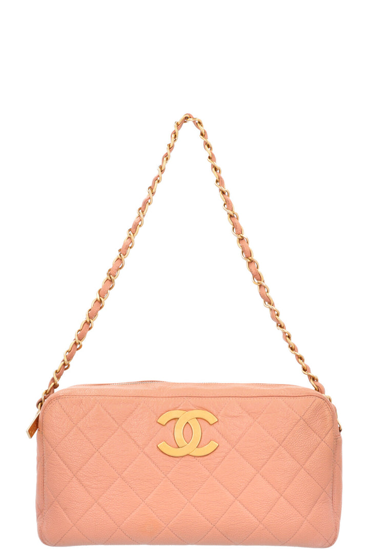CHANEL CC Logo Bag Leather Rosa