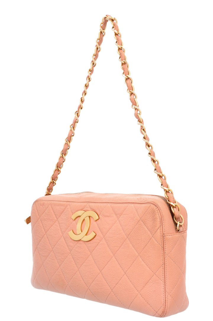 CHANEL CC Logo Bag Leather Rosa