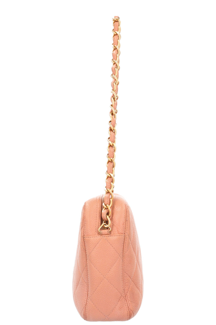 CHANEL CC Logo Bag Leather Rosa