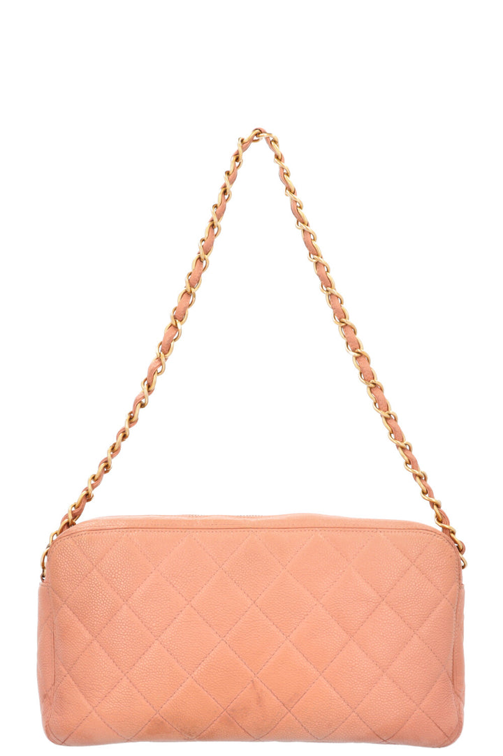 CHANEL CC Logo Bag Leather Rosa
