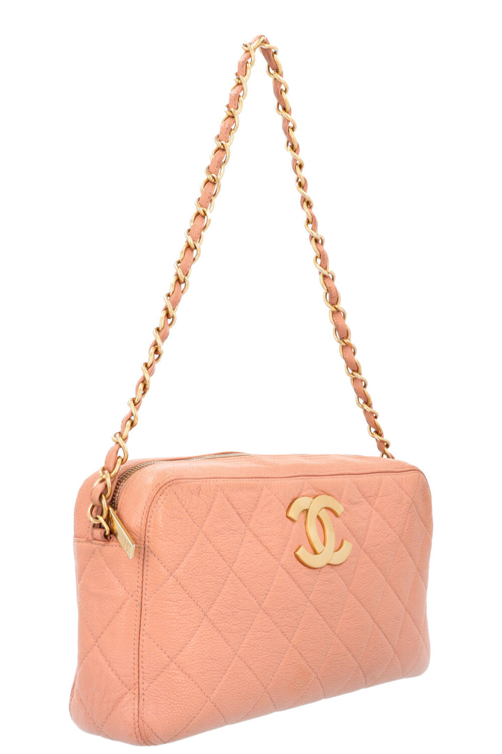 CHANEL CC Logo Bag Leather Rosa