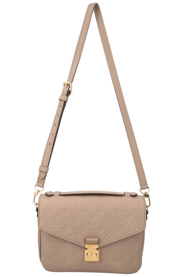 LOUIS VUITTON Pochette Métis Empreinte Leather Tourterelle