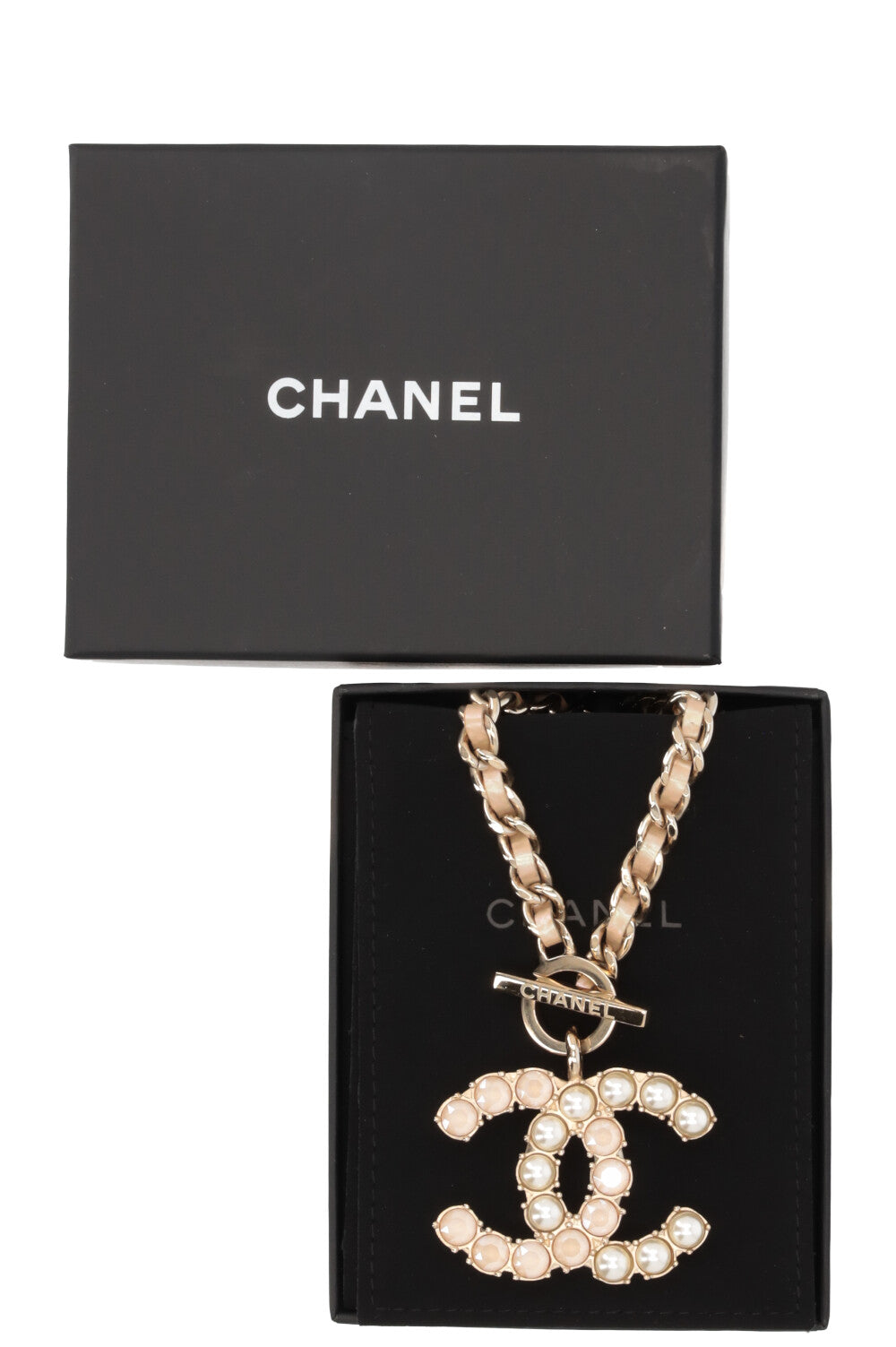 CHANEL CC Pearl Chain Choker 17B