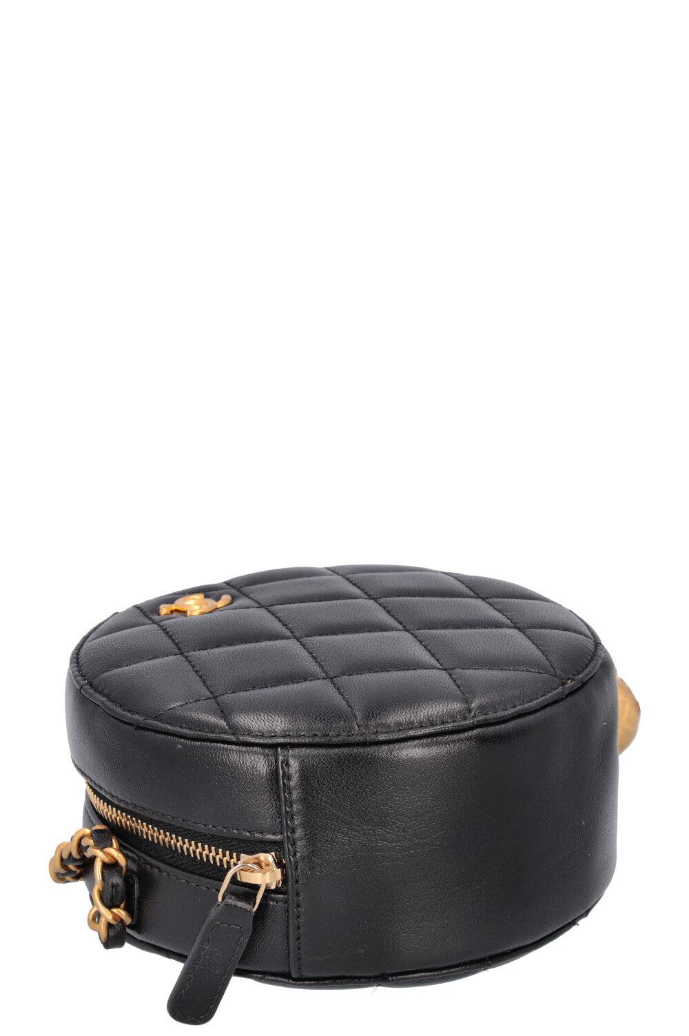 CHANEL Round Crossbody Bag Black