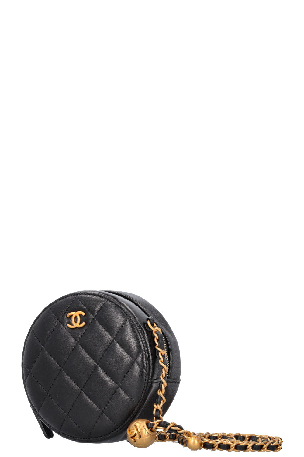 CHANEL Round Crossbody Bag Black