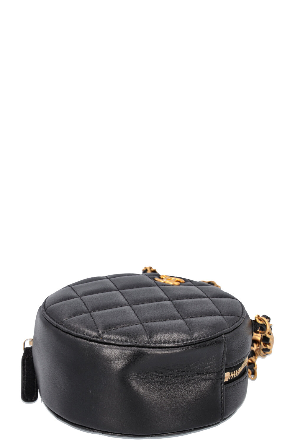 CHANEL Round Crossbody Bag Black